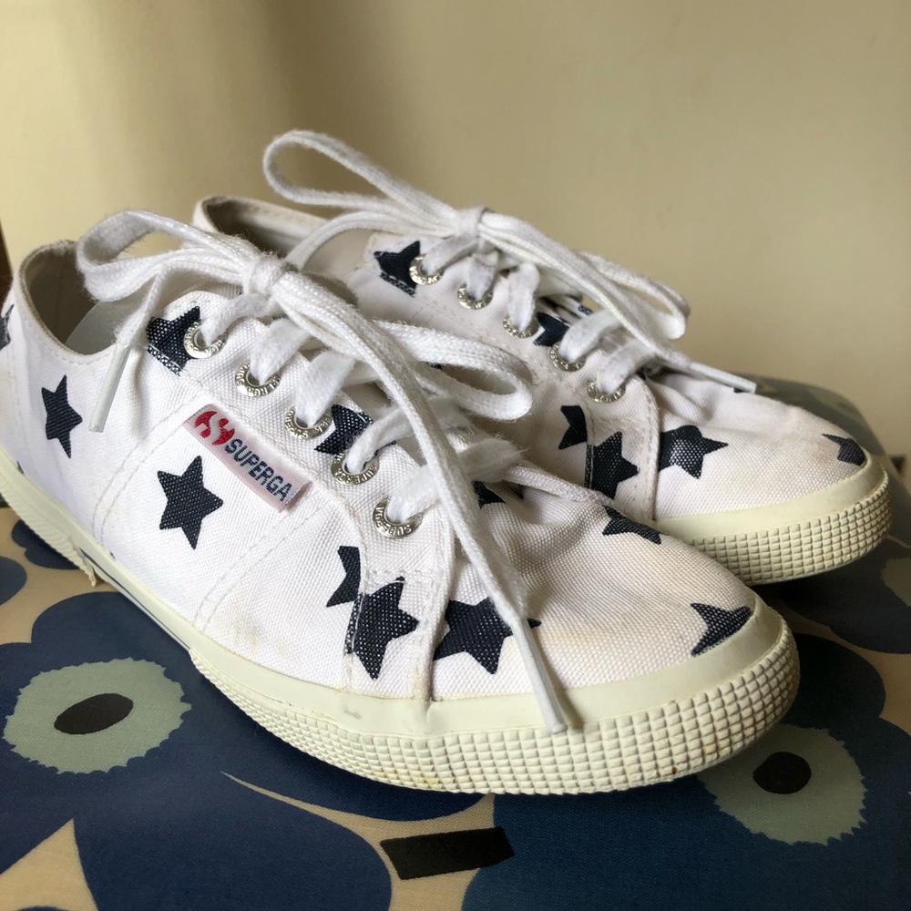 Superga Cotu Fantasy star sneakers bl/cream 5.5 36